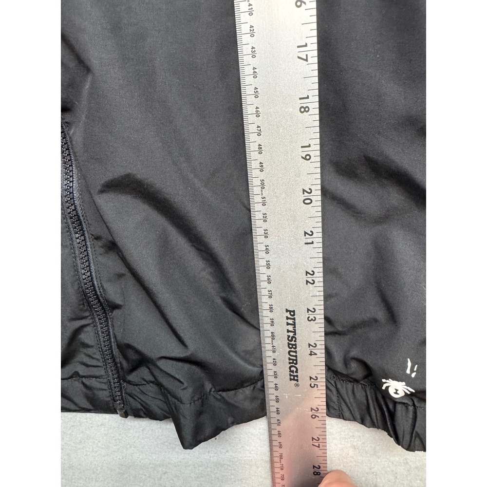 Spyder Windbreaker Jacket Mens M Black Full Zip Hooded Logo Tape Lightweight - Picture 8 of 11
